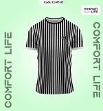 White Stripe Mens T Shirt